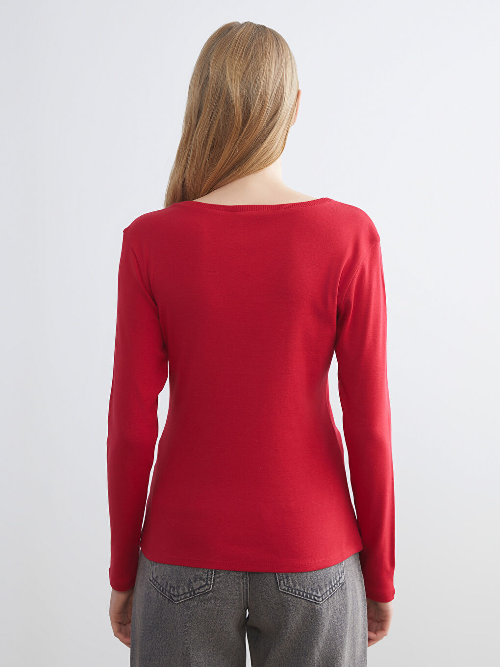 LCWAIKIKI Basic V Neck Women's T-Shirt -W57961Z8-HKP