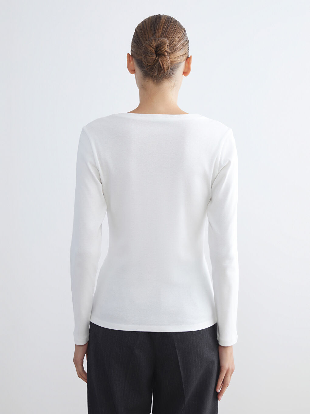 LCWAIKIKI Basic V Neck Women's T-Shirt -W57961Z8-R9J