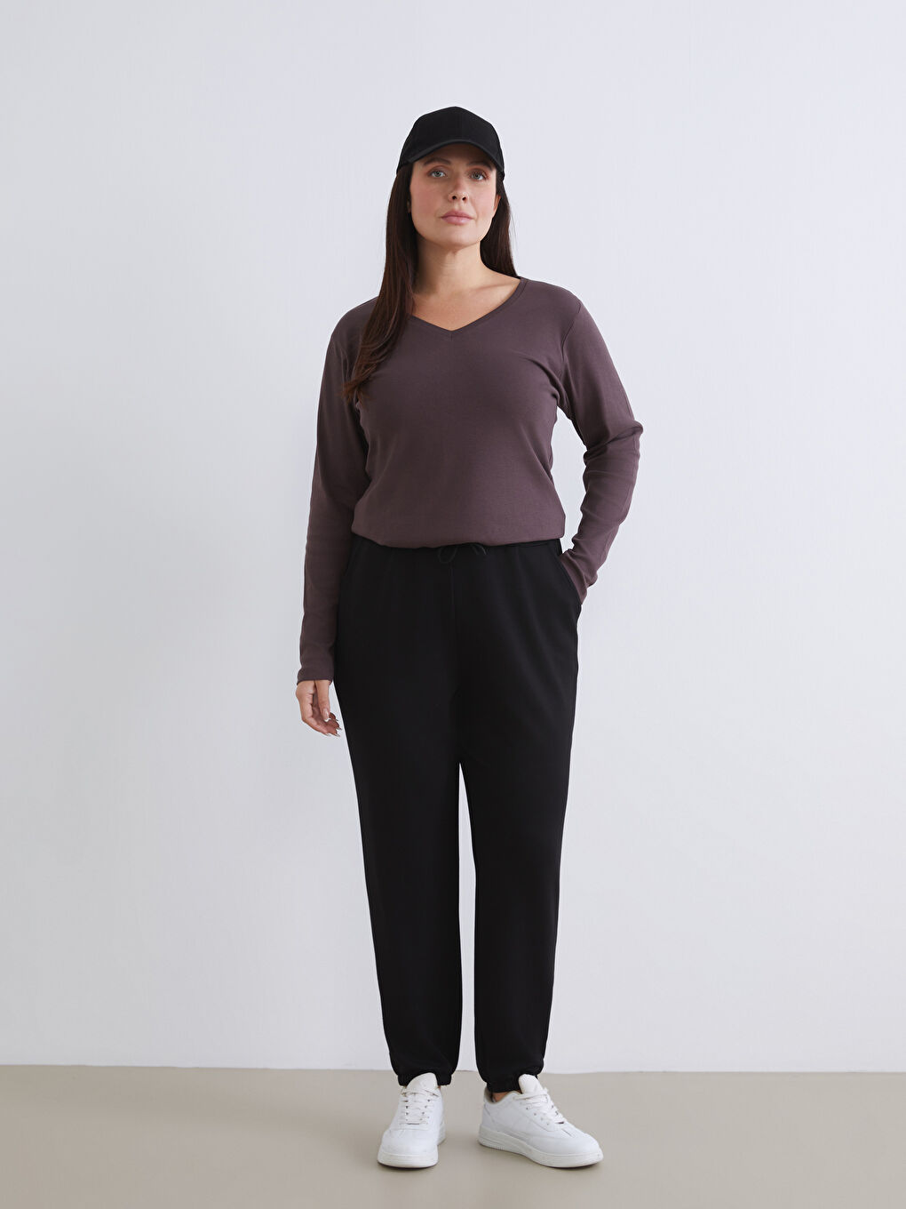 Plus Size V-Neck Women's T-Shirt-4
