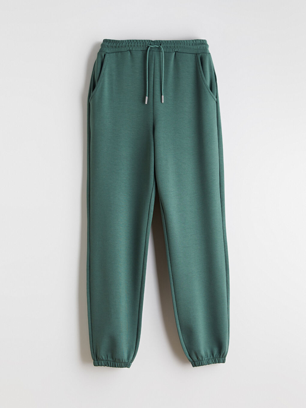 Yeşil Beli Lastikli Kadın Jogger Eşofman Altı-4