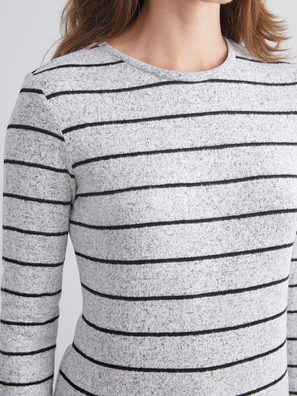 LCWAIKIKI Classic Crew Neck Striped Women's T-Shirt -W57972Z8-LFY