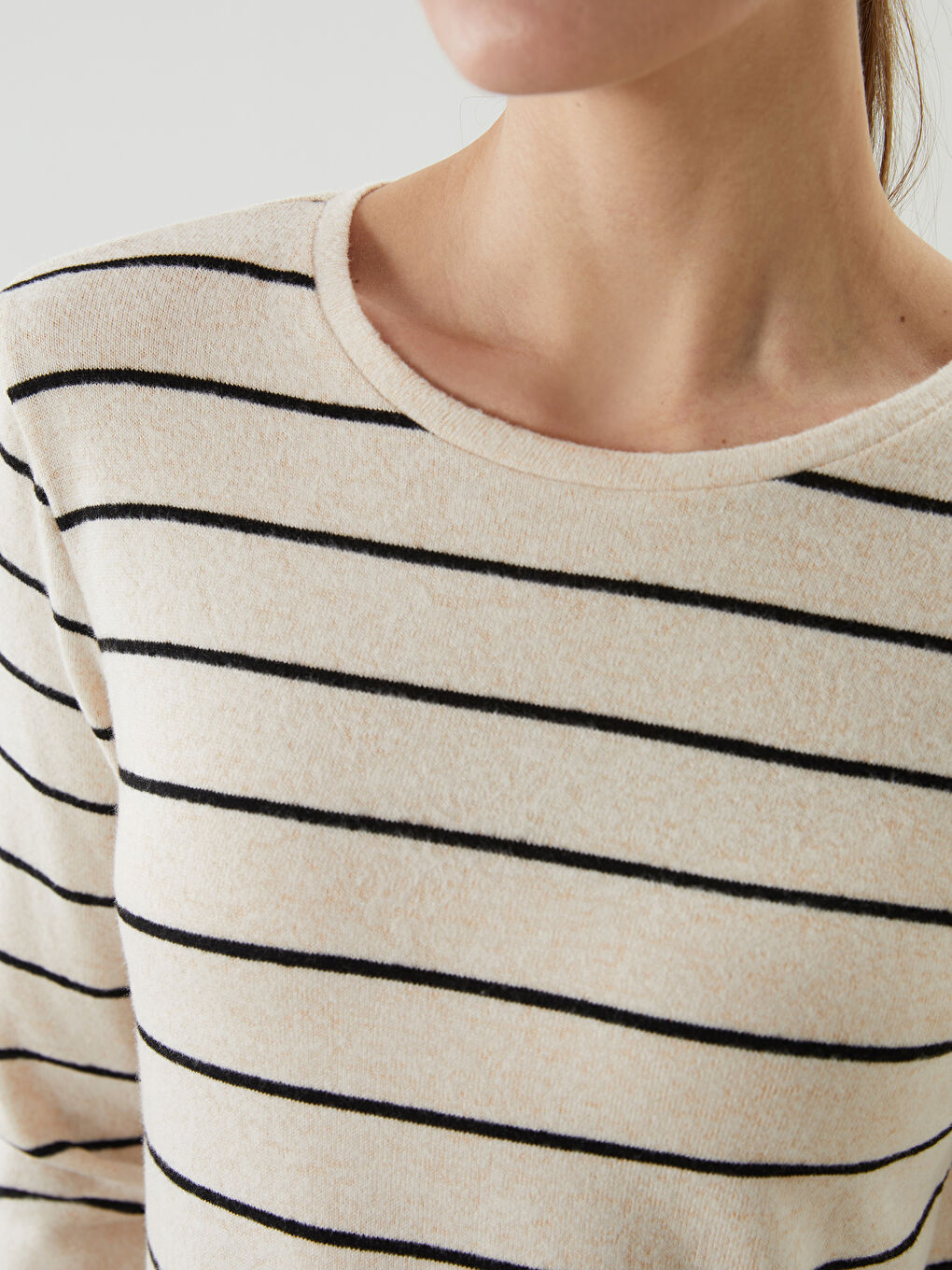 LCWAIKIKI Basic Crew Neck Striped Women's T-Shirt -W57972Z8-LFC