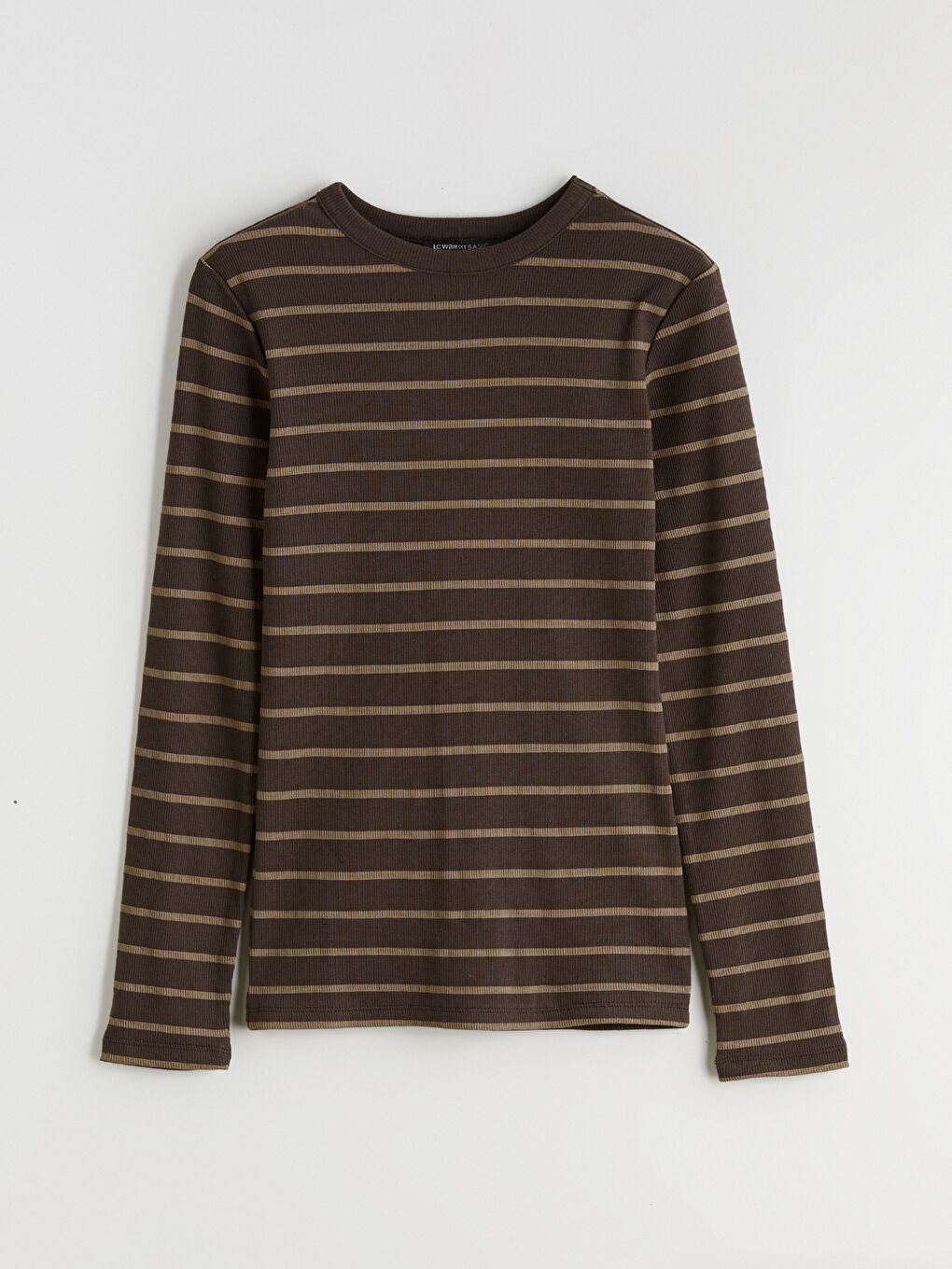 Crew Neck Striped Women's Body-5