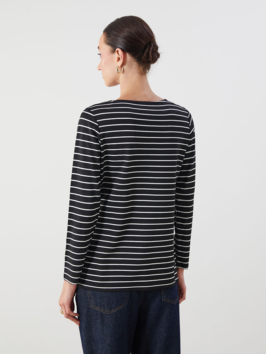 LCWAIKIKI Classic Crew Neck Striped Women's T-Shirt -W57974Z8-LEG