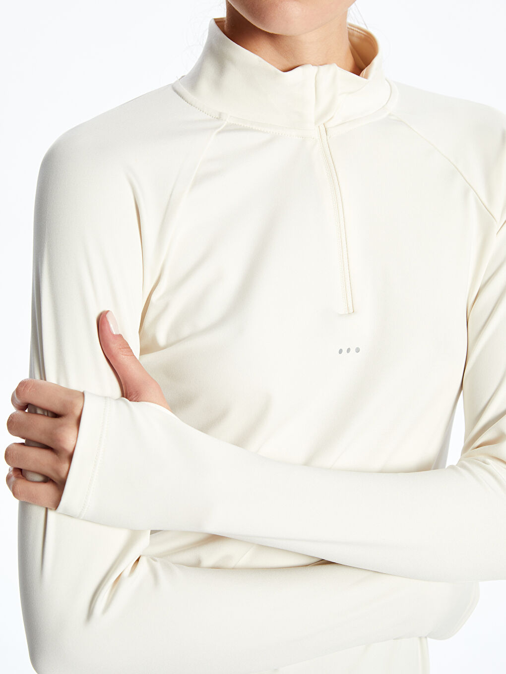 XSIDE ACTIVE Funnel Neck Reflective Printed Women's Sports T-Shirt -W57986Z8-FDV