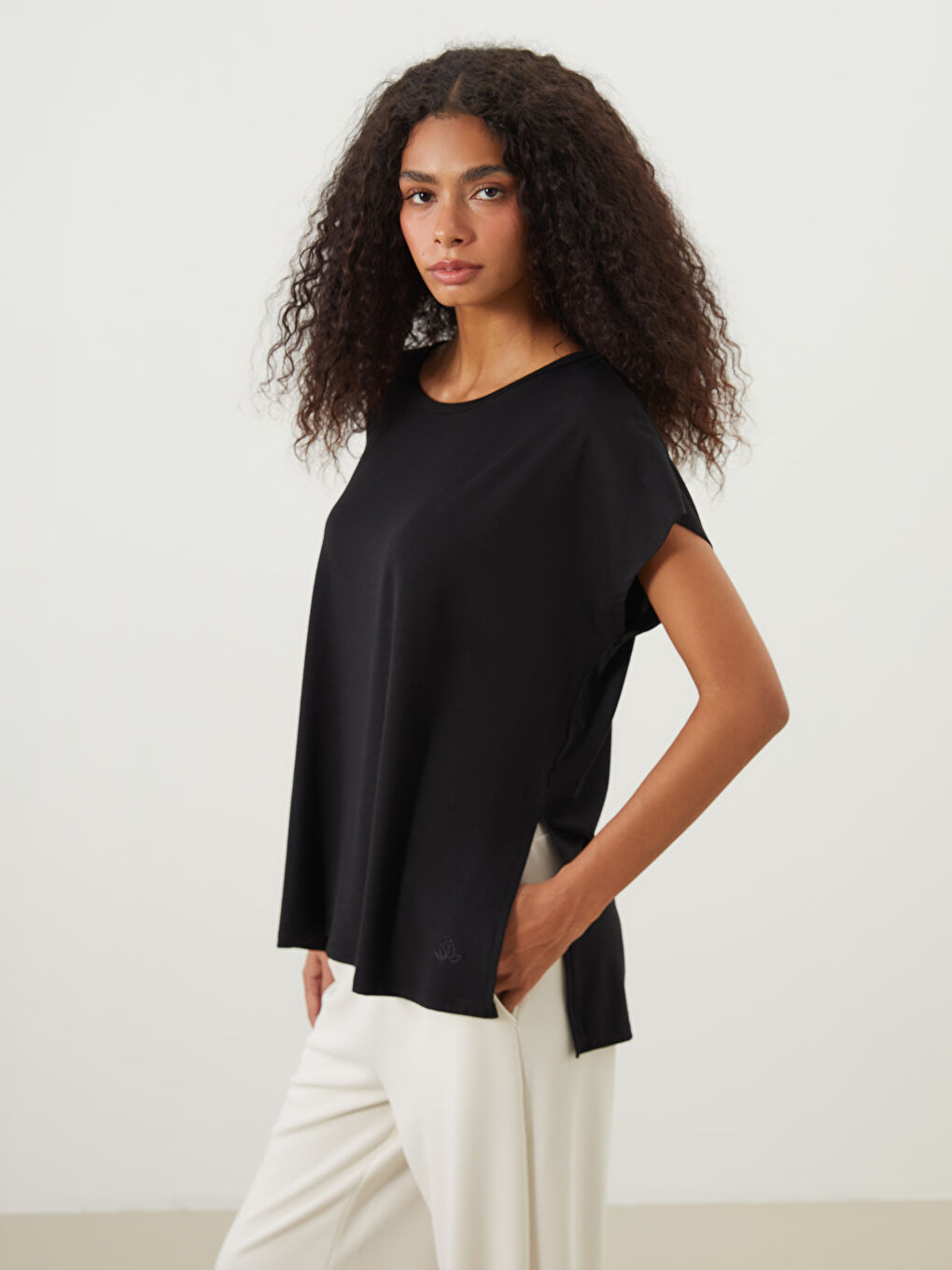 XSIDE ACTIVE Crew Neck Oversize Women's Sports T-Shirt -W57987Z8-CVL