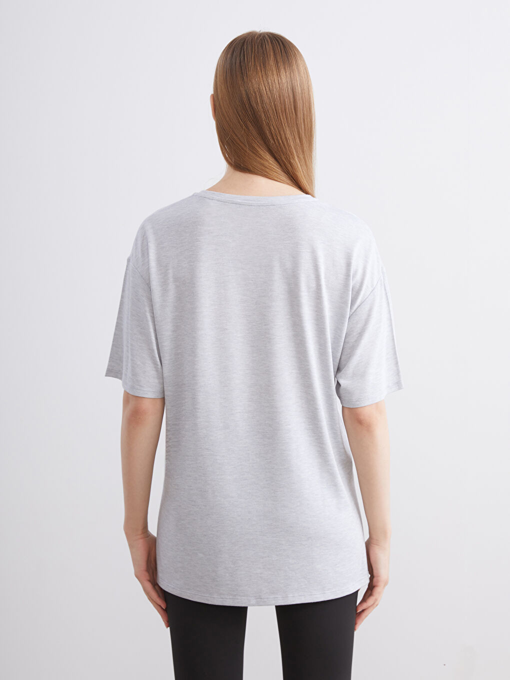 XSIDE ACTIVE Crew Neck Oversize Women's Sports T-Shirt -W57989Z8-JMD