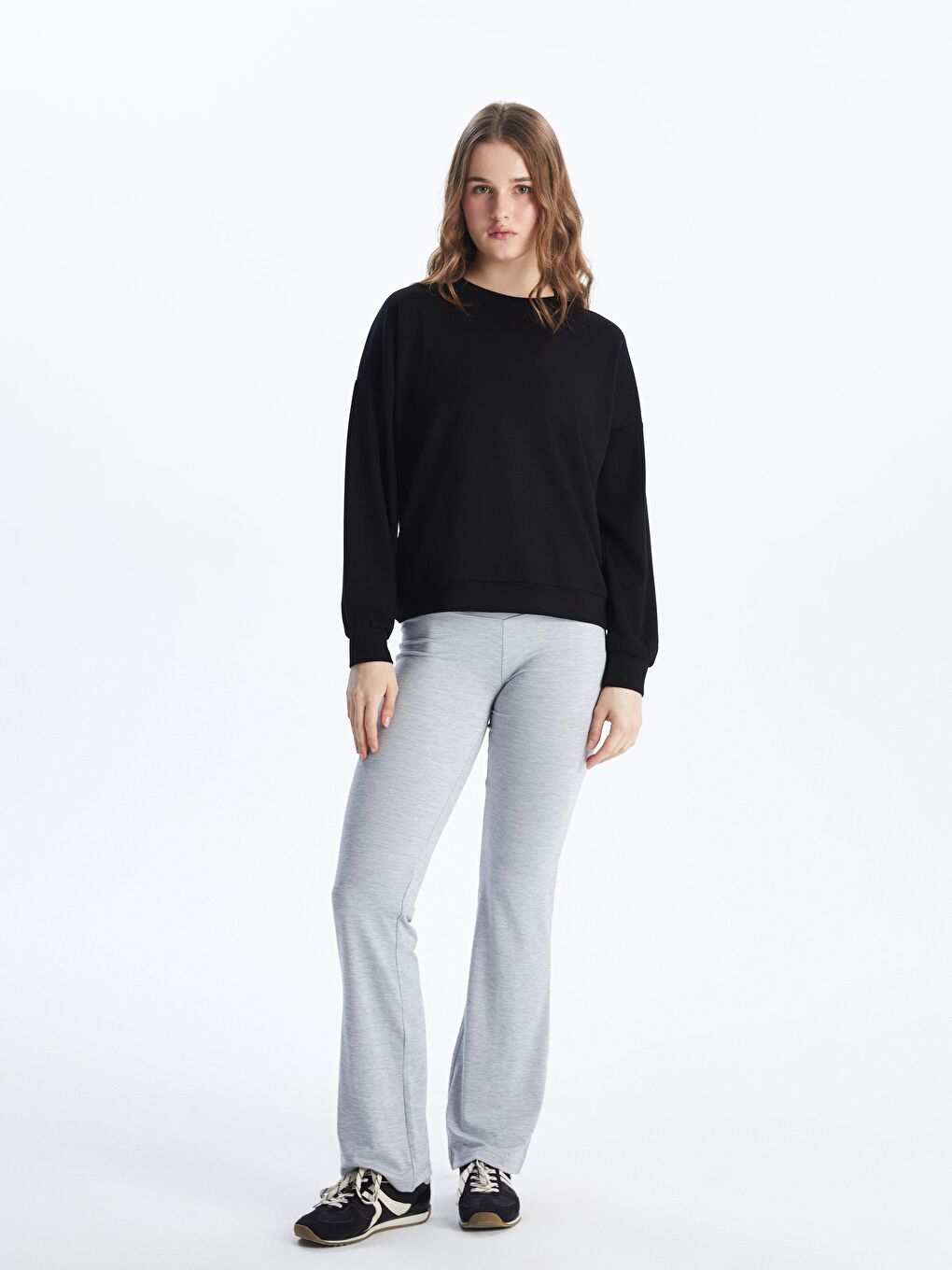 XSIDE ACTIVE Elasticated Waist Flared Women's Sports Leggings -W57993Z8-EHG