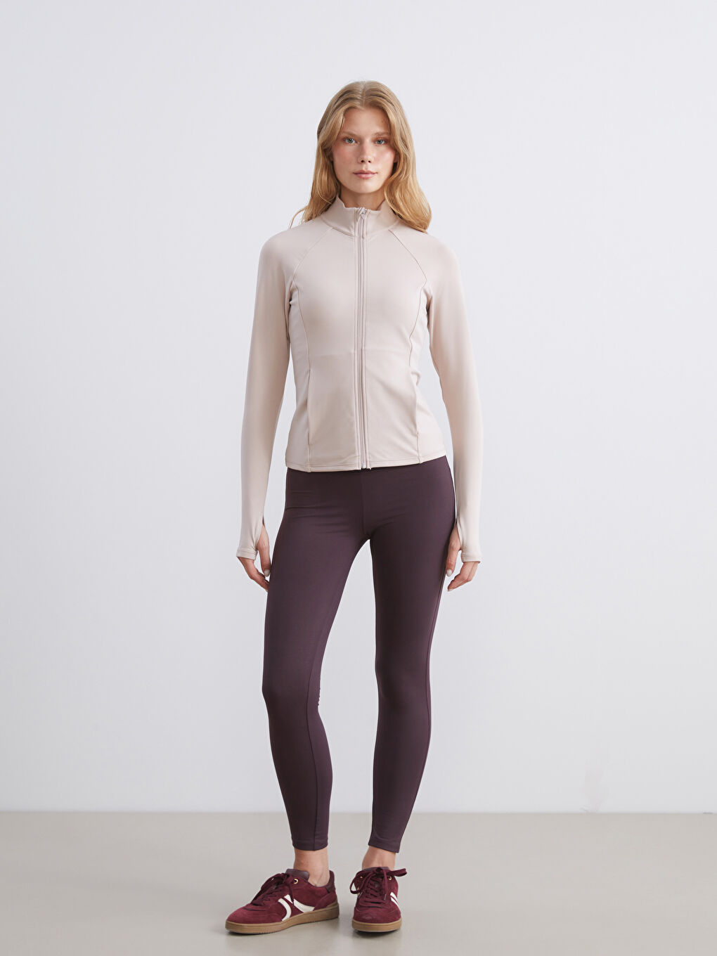 Turtle Neck Women's Sports Cardigan-1