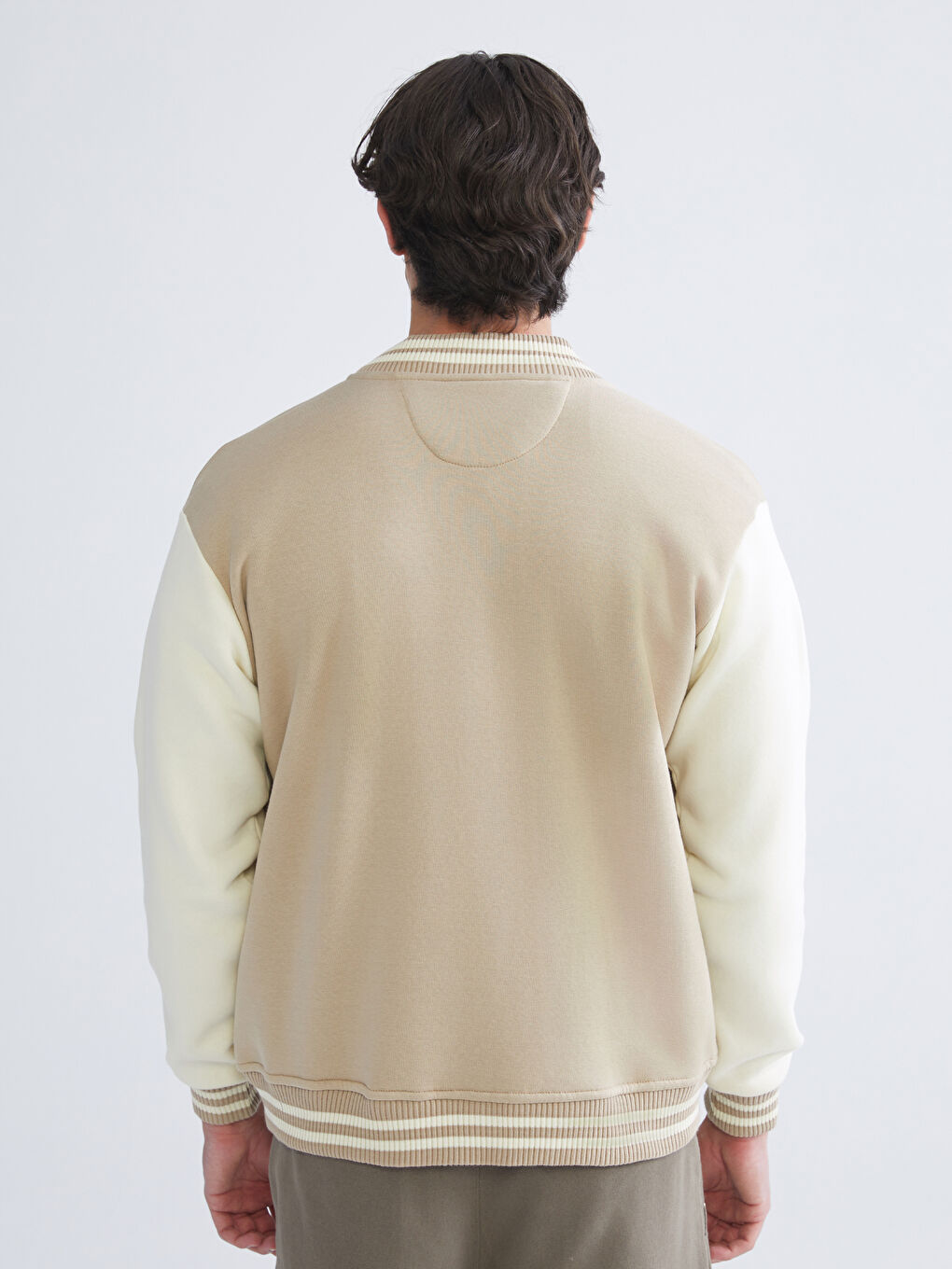 Man BEIGE Bomber Jacket-9