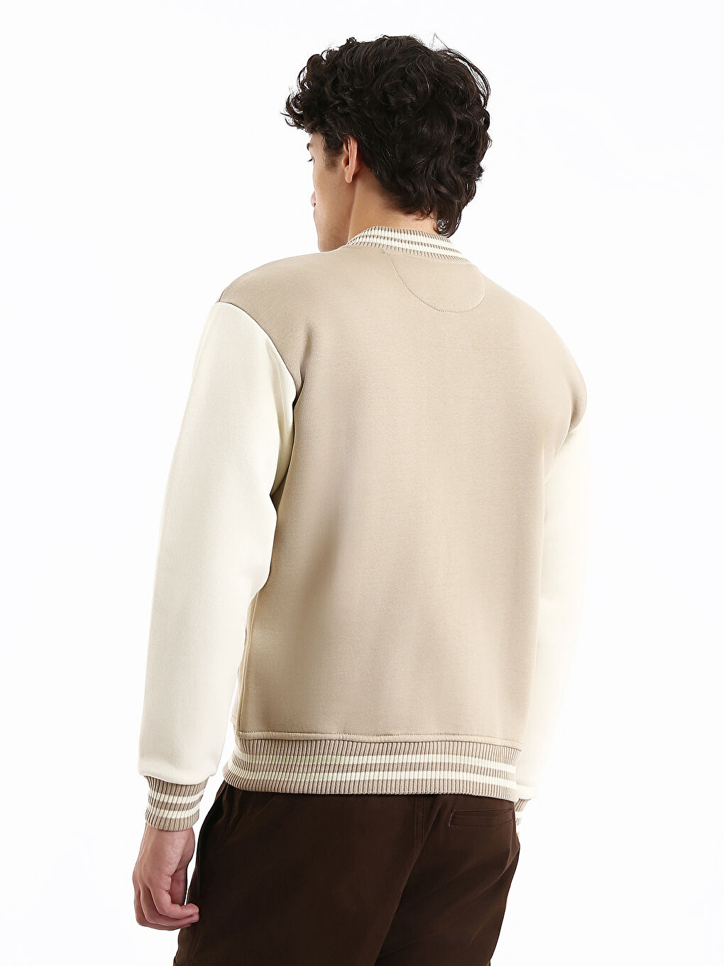 Man BEIGE Bomber Jacket-8
