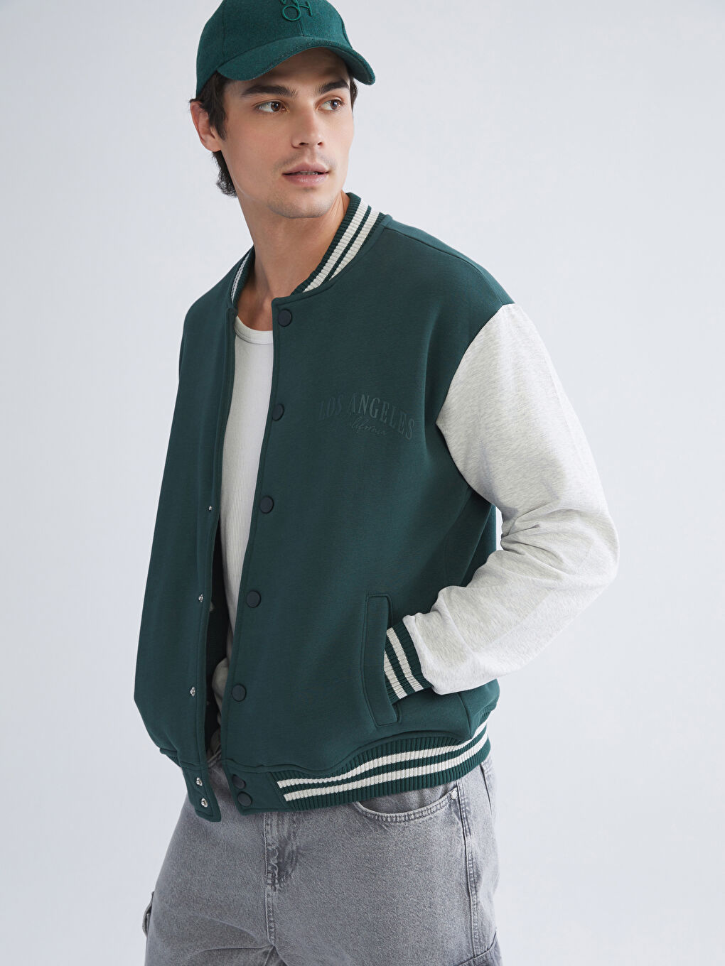Man GREEN Bomber Jacket
