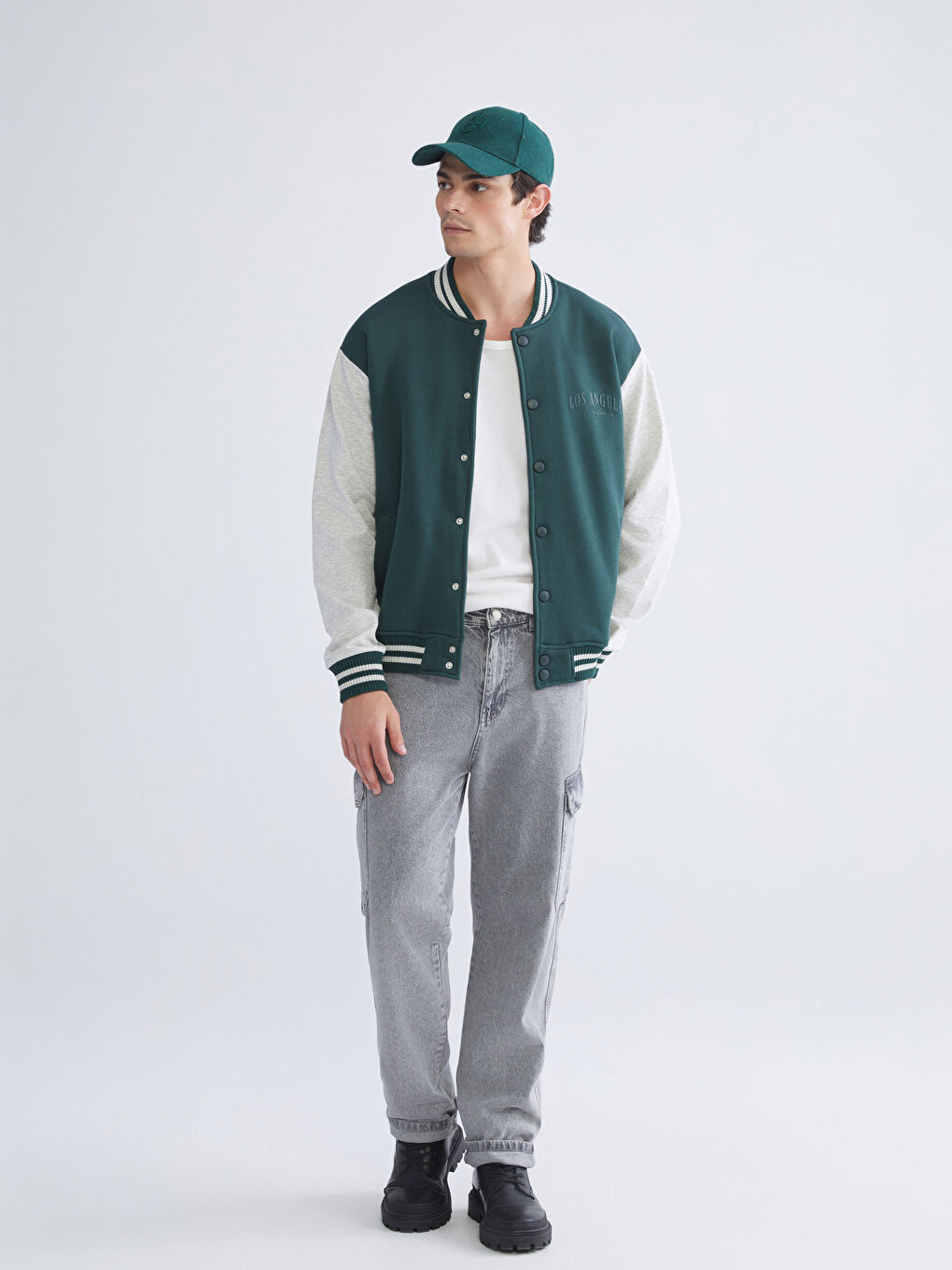 Man GREEN Bomber Jacket-1