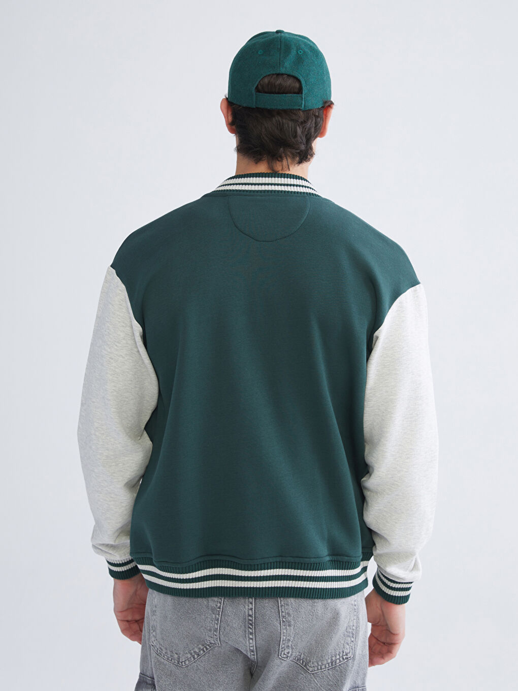 Man GREEN Bomber Jacket-4