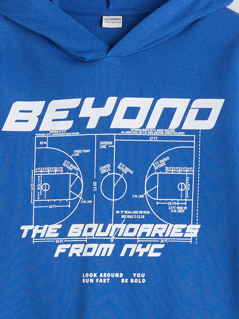 Mavi Kapüşonlu Erkek Çocuk Sweatshirt-1