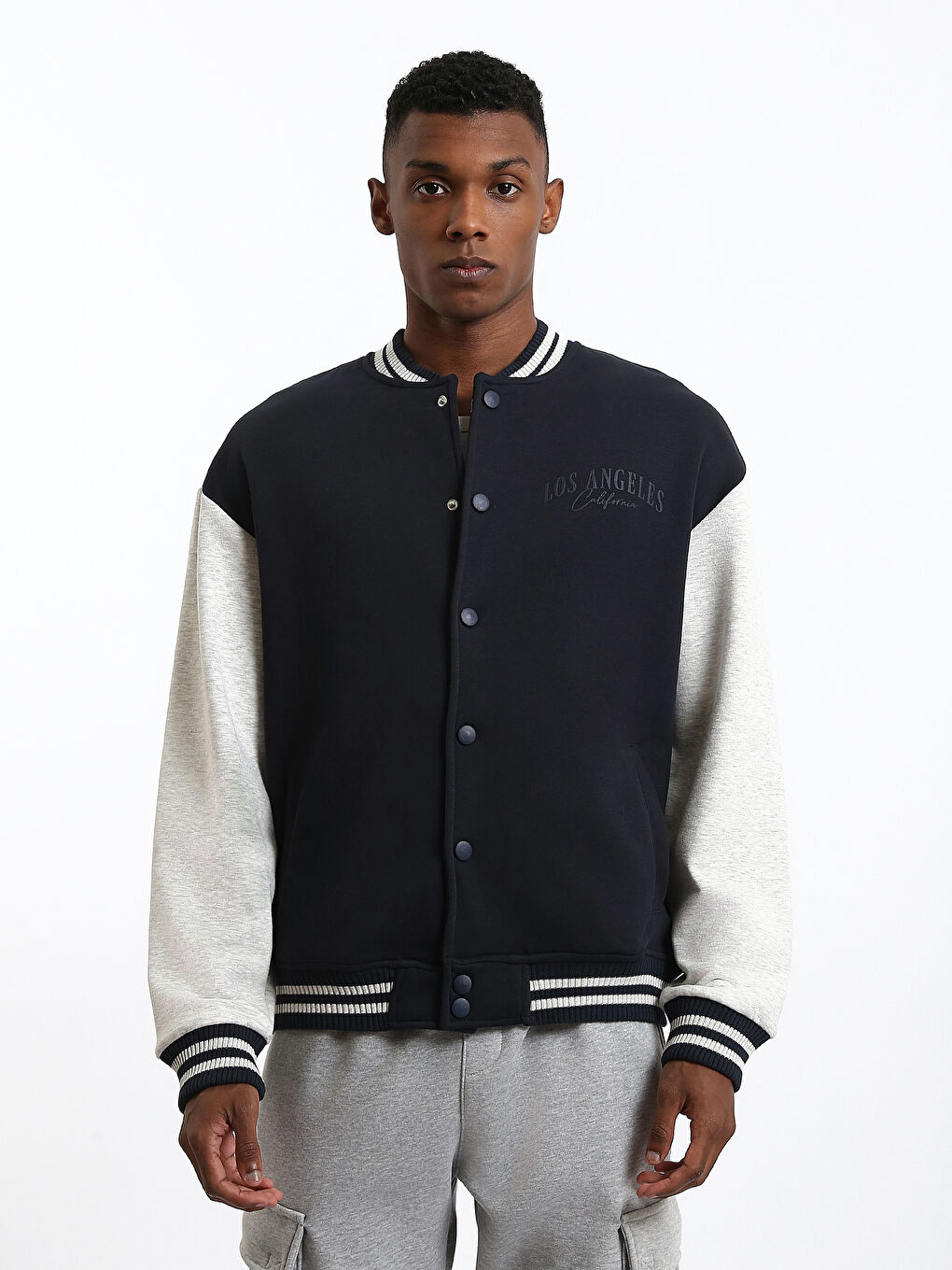 Relaxed Fit Men's College Jacket