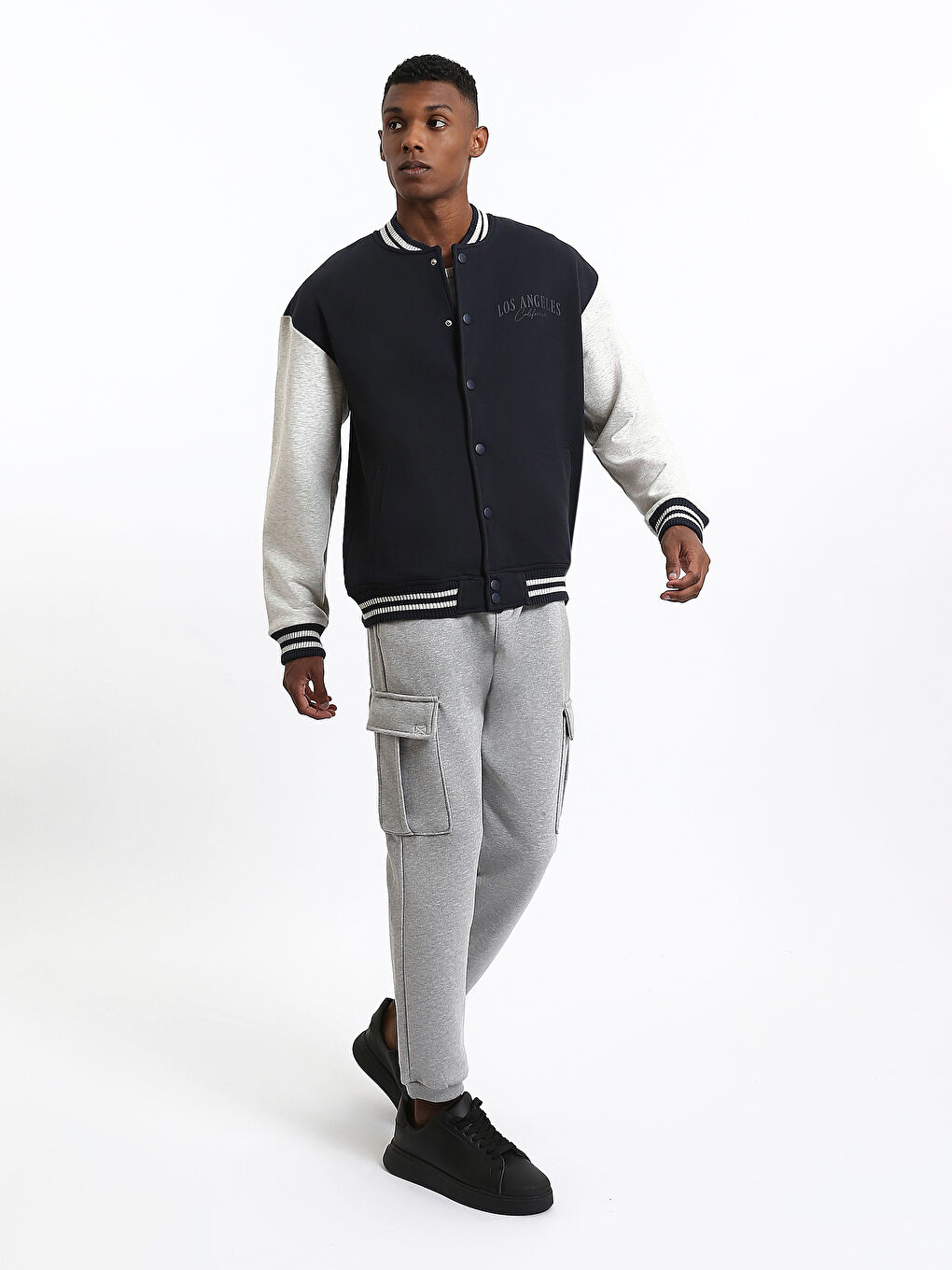 Relaxed Fit Men's College Jacket-1