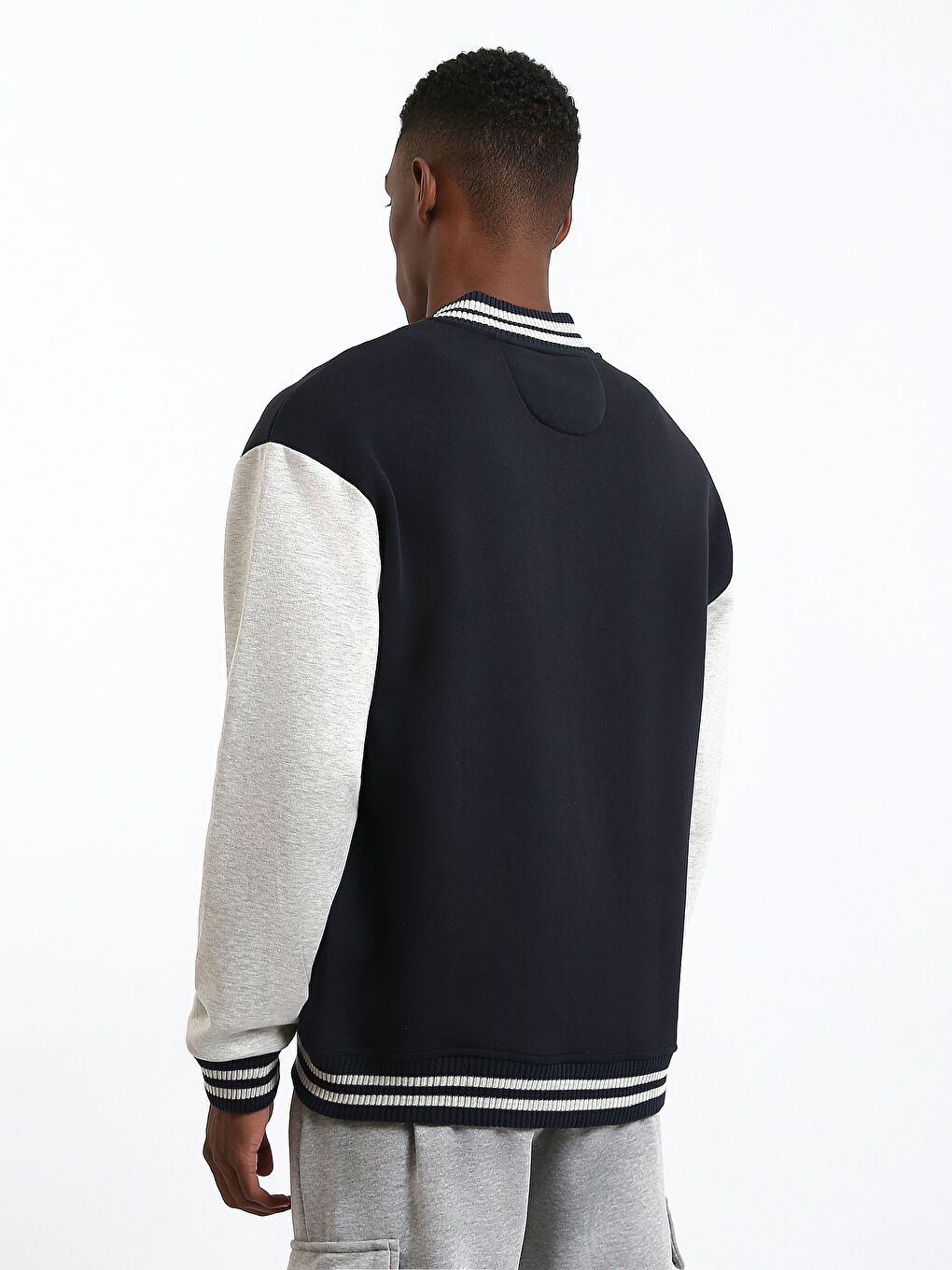 Relaxed Fit Men's College Jacket-4