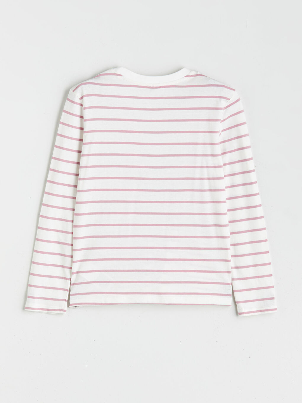 LCW Kids Crew Neck Striped Girls' T-Shirt -W58031Z4-LHK