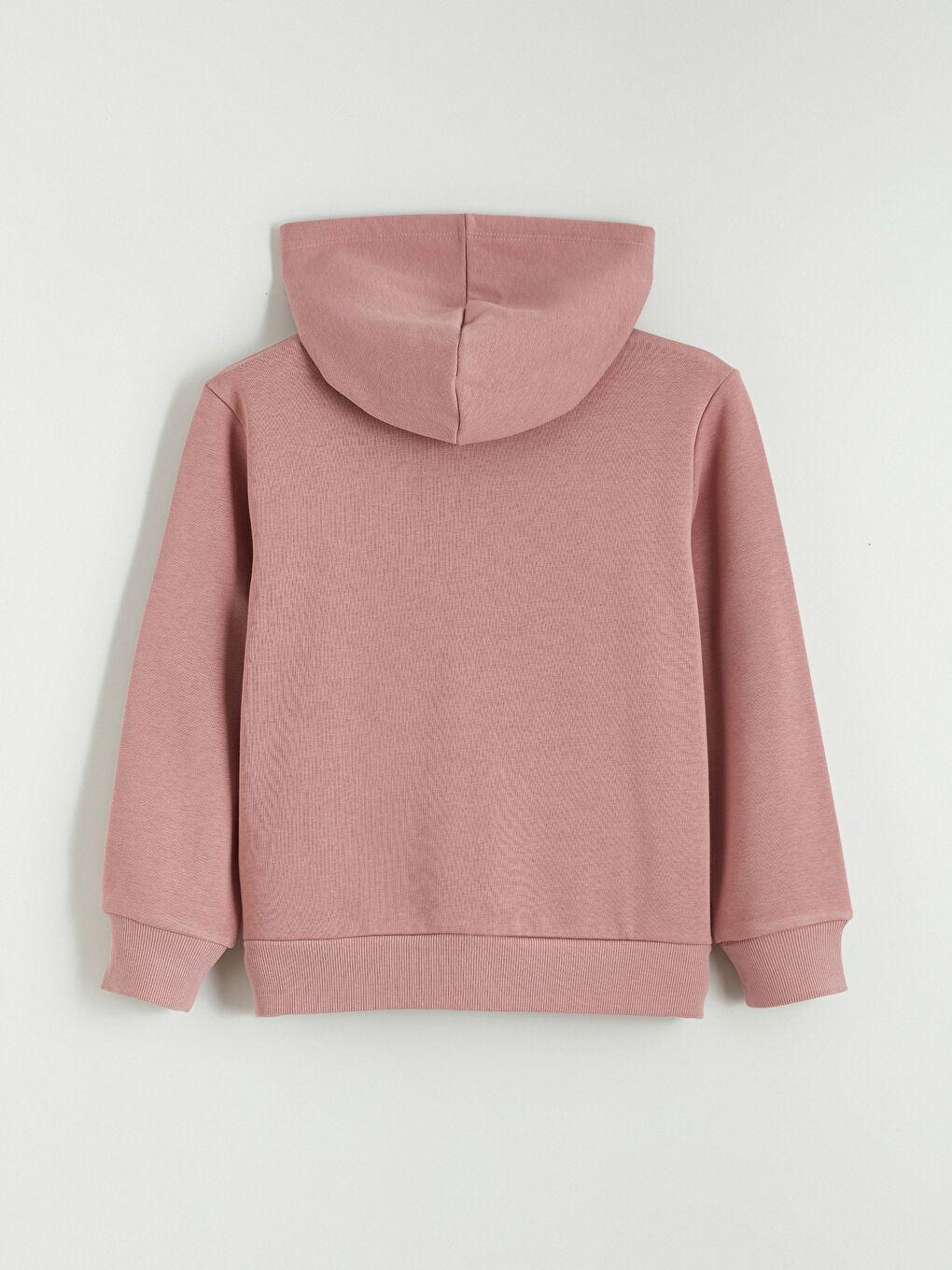 Pembe Uzun Kollu Kız Çocuk Fermuarlı Sweatshirt-3