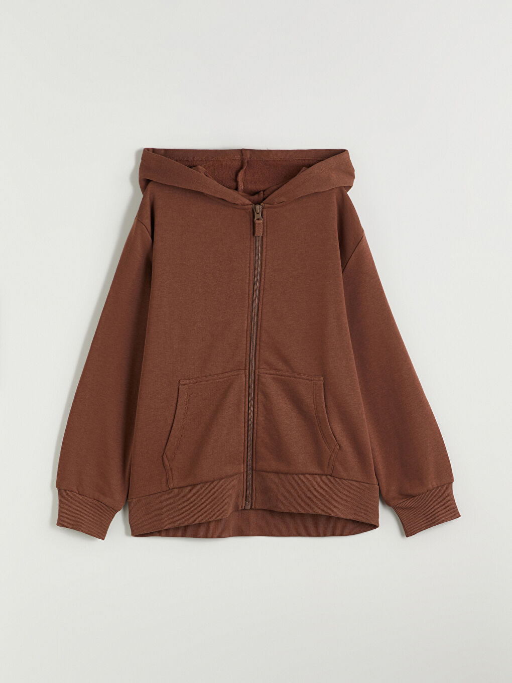 Long Sleeve Girls' Thick Zip-Up Sweatshirt