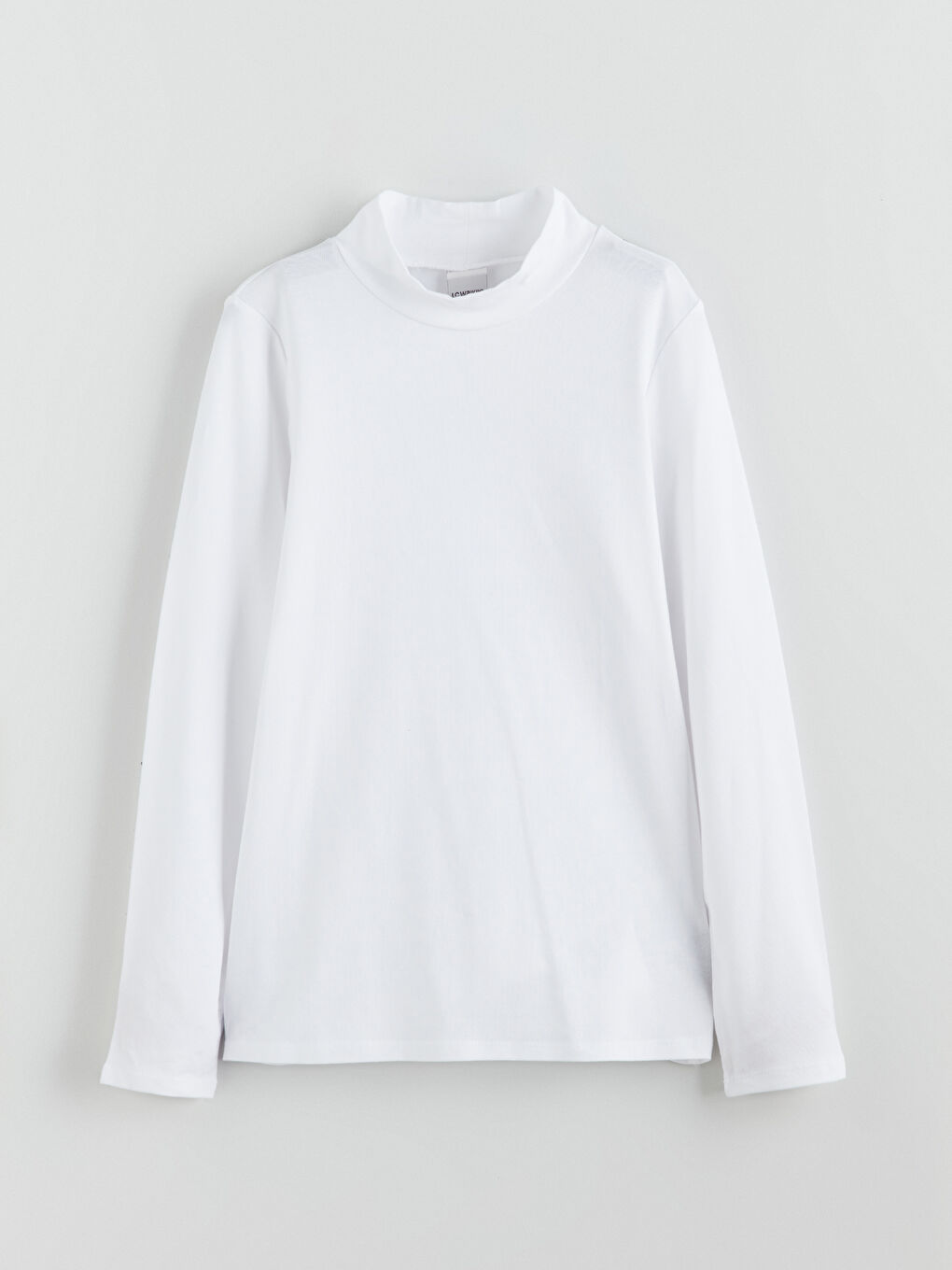 Half Turtleneck Basic Girls' T-Shirt