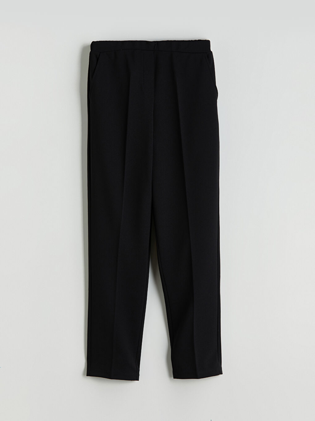 Elastic Waist Carrot Fit Women's Trousers-4