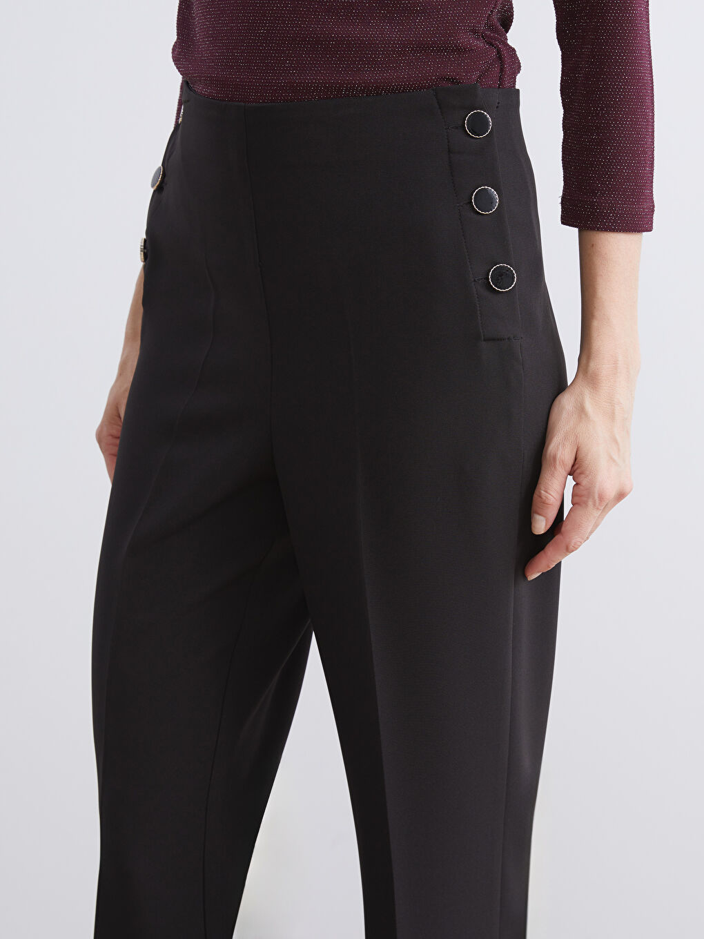 High Waist Wide Leg Women Trousers-2