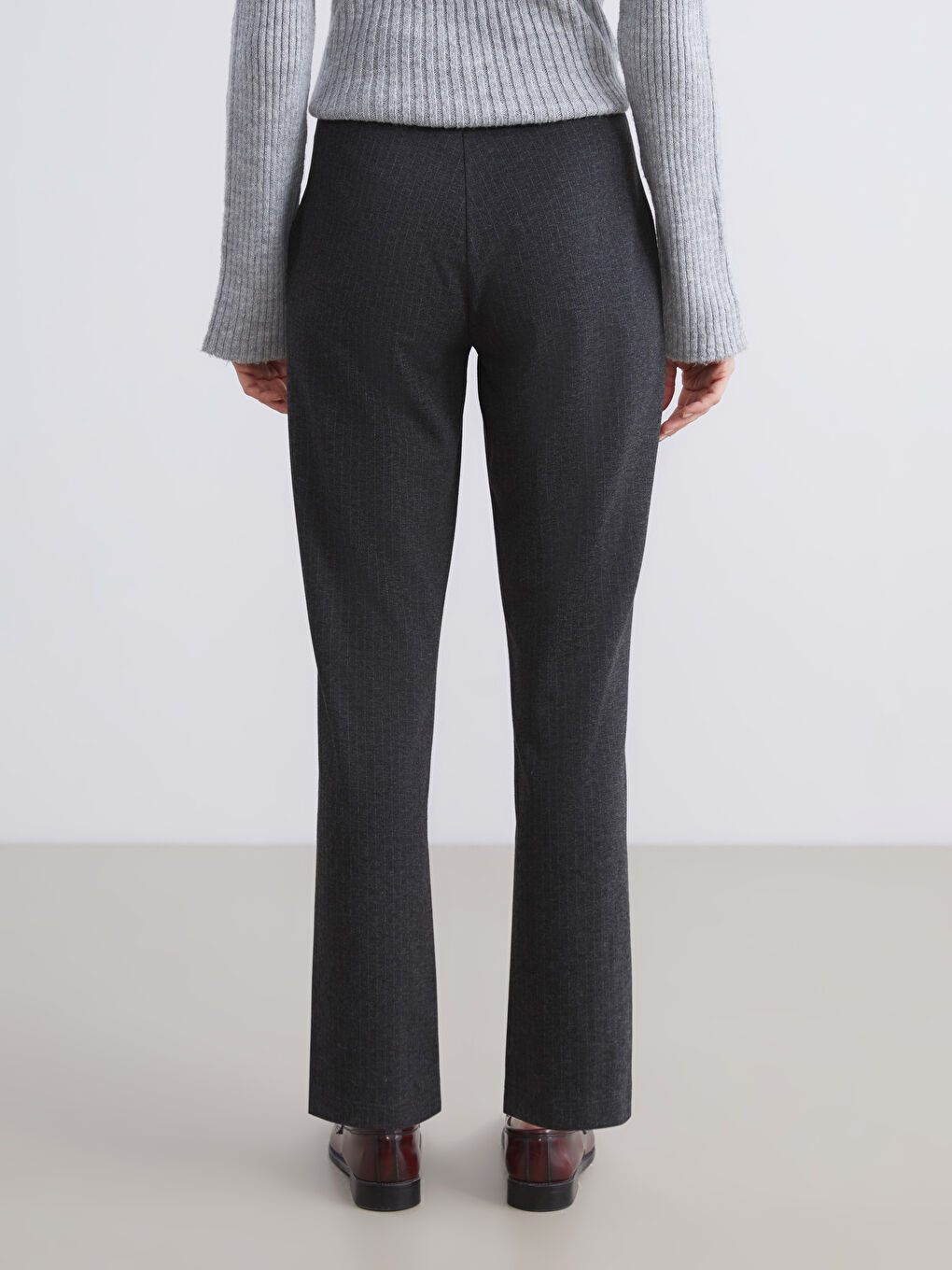 Elastic Waist Striped Women's Trousers-3