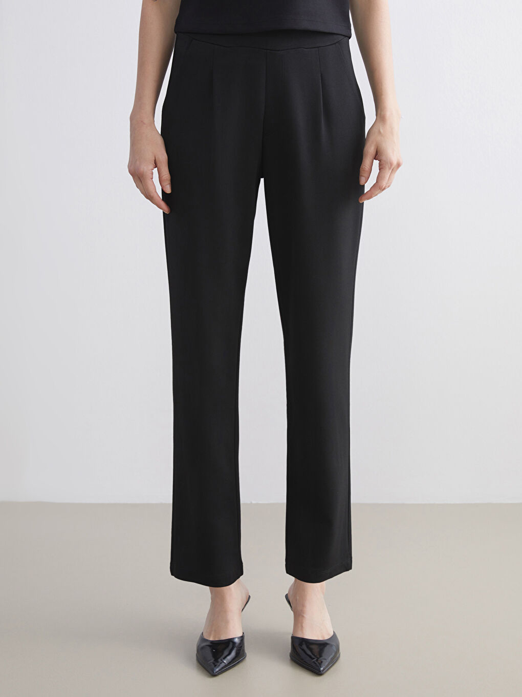 Elasticated Waist Women's Trousers-3