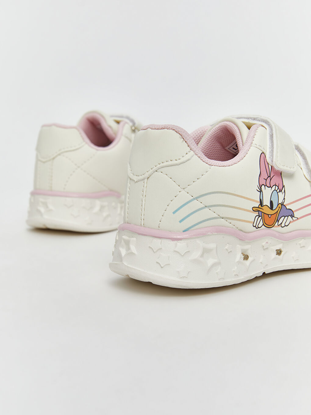 Velcro Closure Printed Light-Up Sole Baby Girls' Sneakers-5
