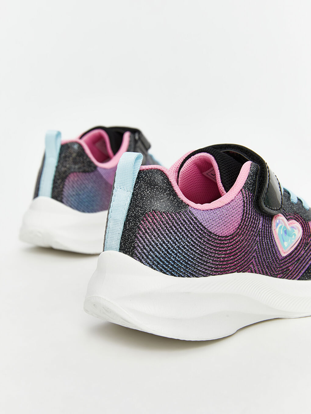 Baskets imprimées à lacets et fermeture Velcro pour bébé fille-4