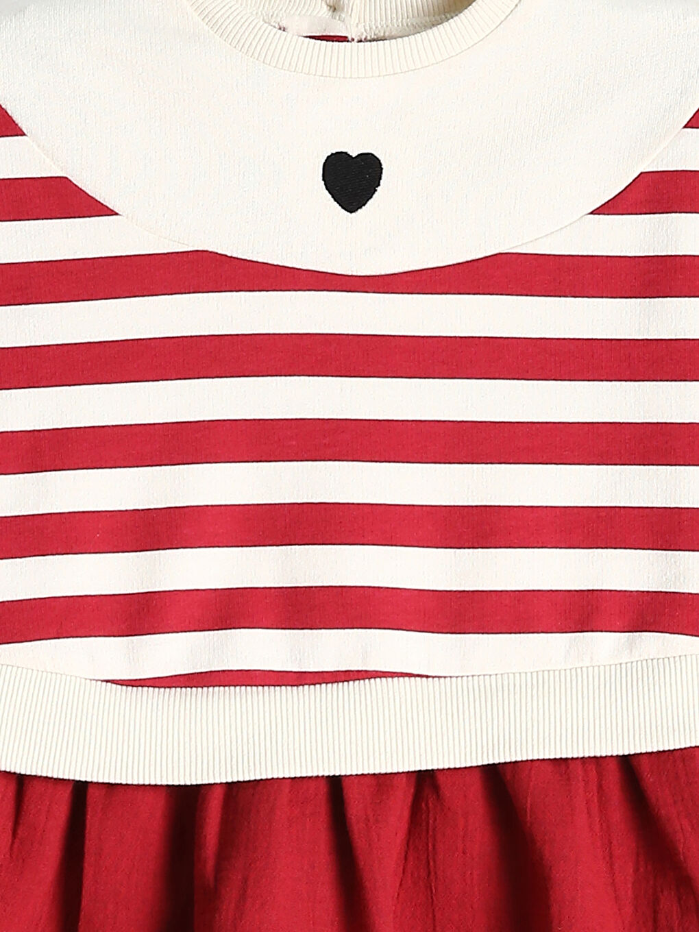 Crew Neck Striped Girls' Dress-3