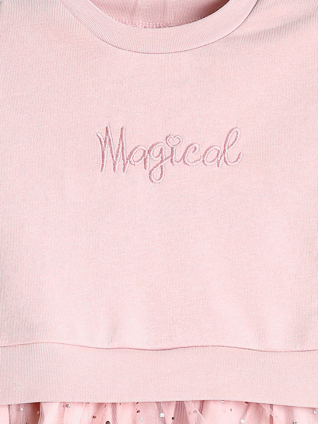 Crew Neck Girls' 3 Thread Dress-2