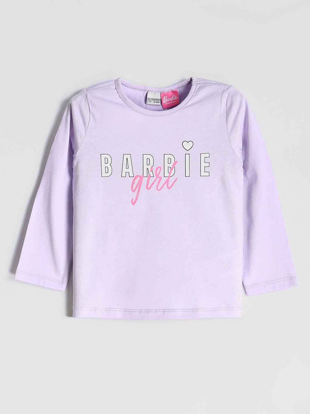 Lot de 3 T-shirts pour Filles Barbie à Col Rond Imprimés-1