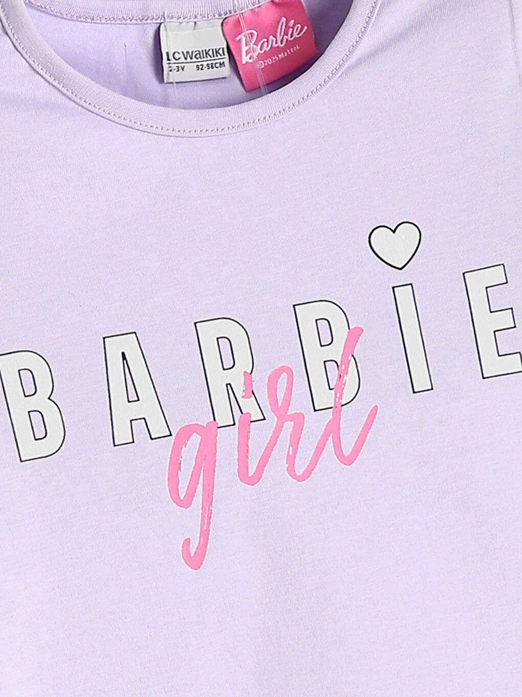 Lot de 3 T-shirts pour Filles Barbie à Col Rond Imprimés-5
