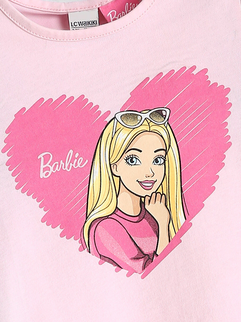 Lot de 3 T-shirts pour Filles Barbie à Col Rond Imprimés-7