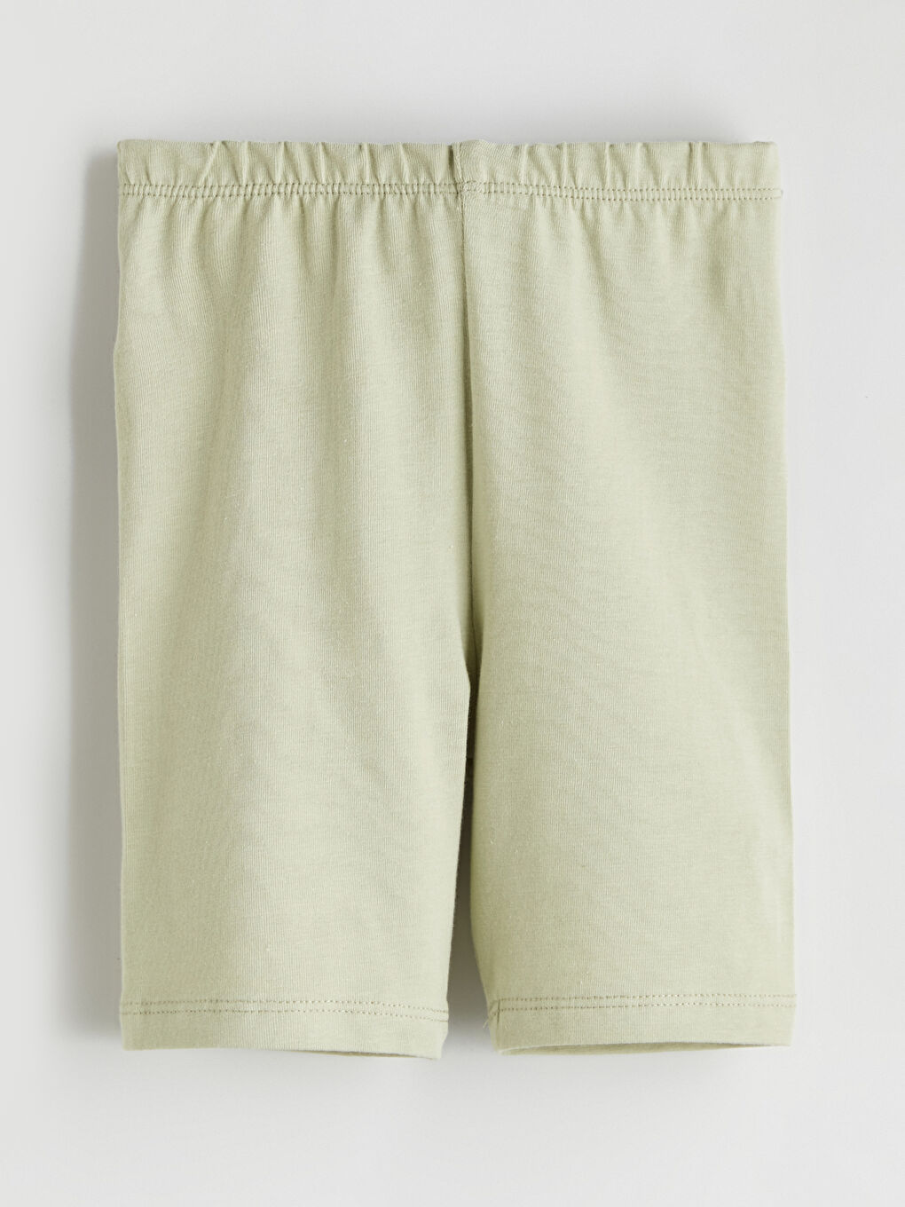 Yeşil Beli Lastikli Kız Bebek Şort Tayt-1