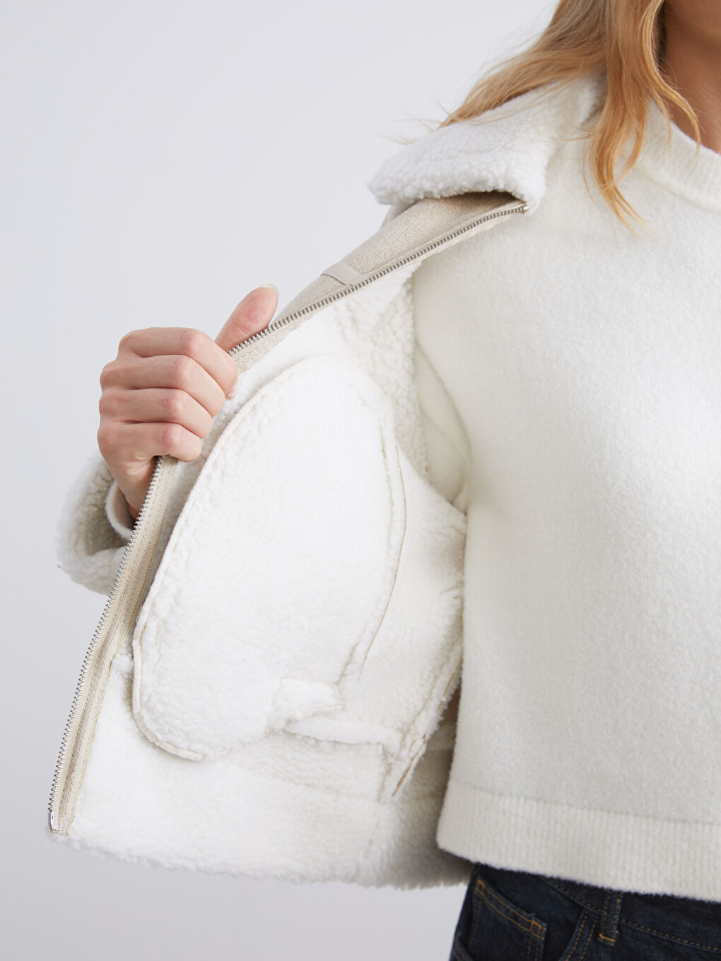 Shirt Collar Long Sleeve Women's Suede Coats-3