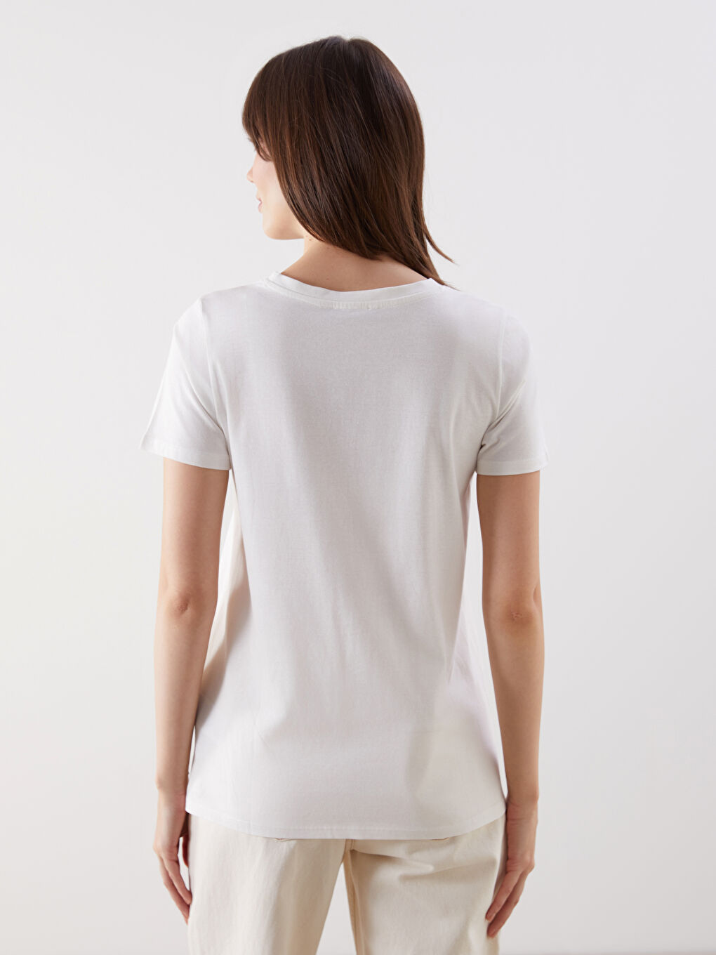 LCW Comfort Crew Neck Paris Printed Women's T-Shirt -W58133Z8-R9J