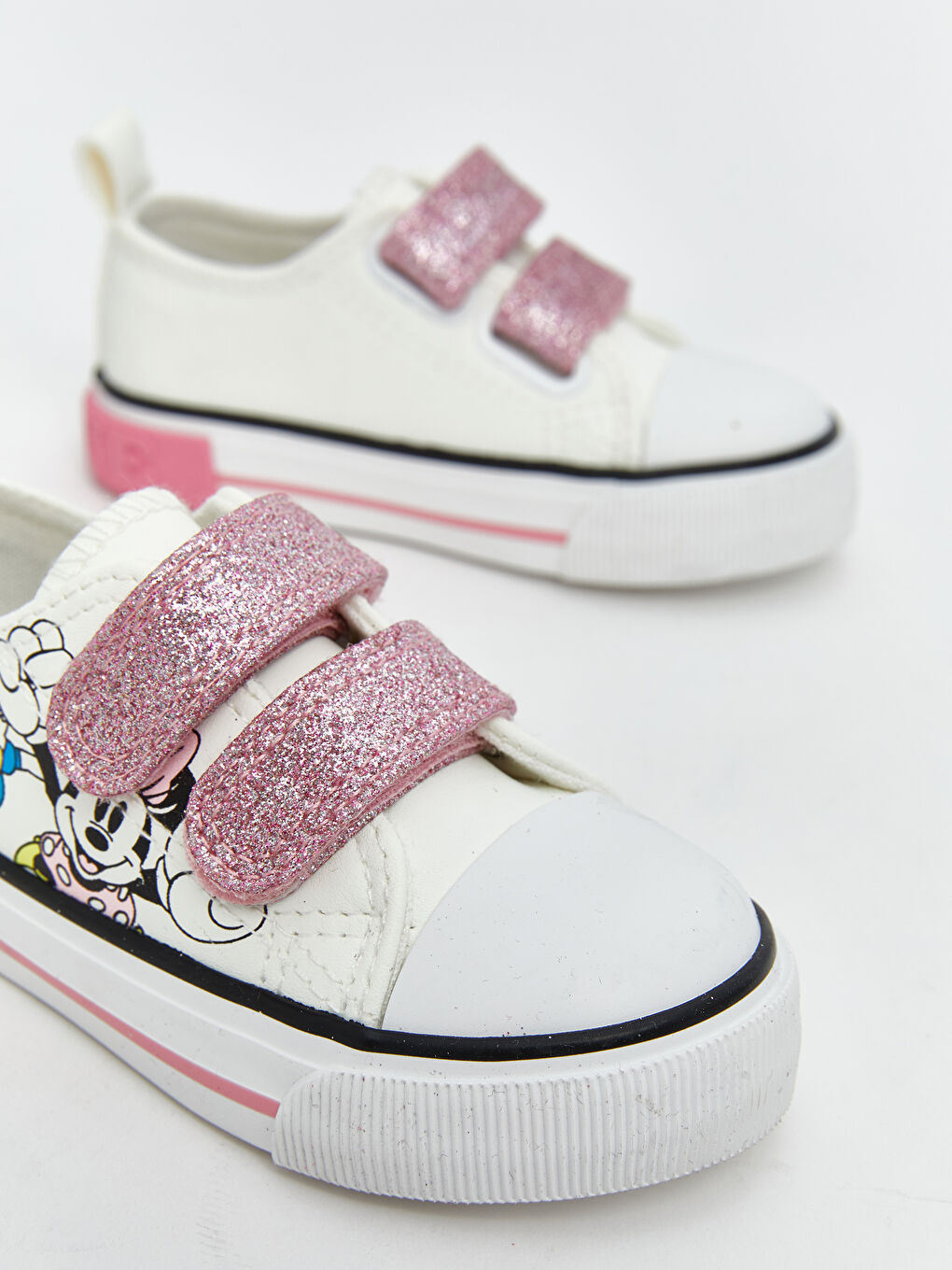 LCW STEPS Minnie Mouse Printed Velcro Closure Baby Girl Sneakers -W58159Z1-Q6K