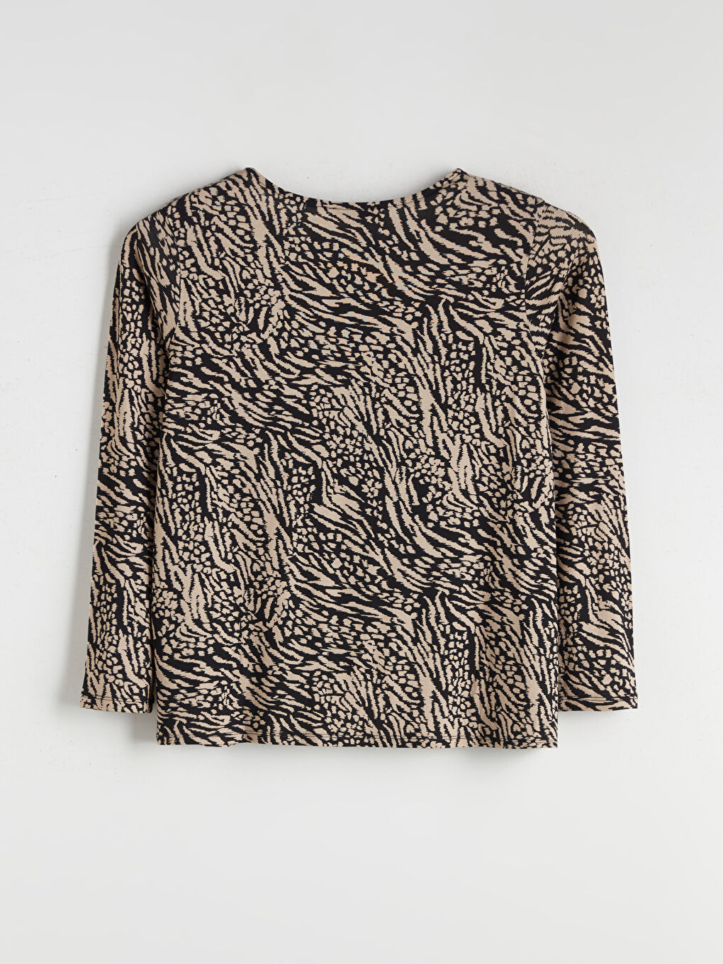 LCW Grace Crew Neck Patterned Blouse -W58174Z8-LQJ
