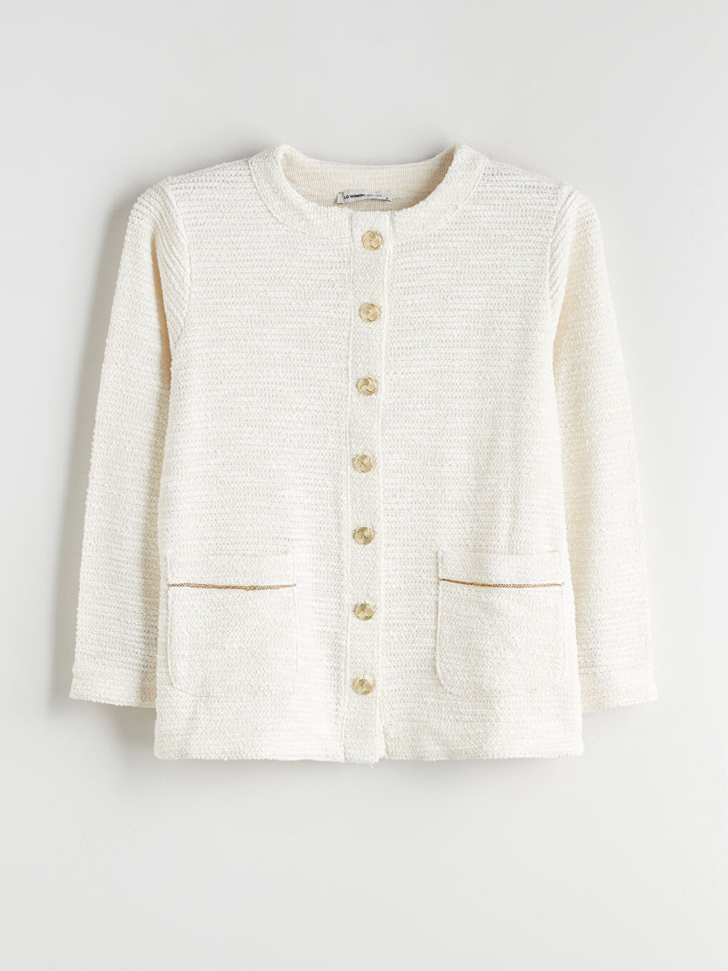 Crew Neck Women's Cardigan-4
