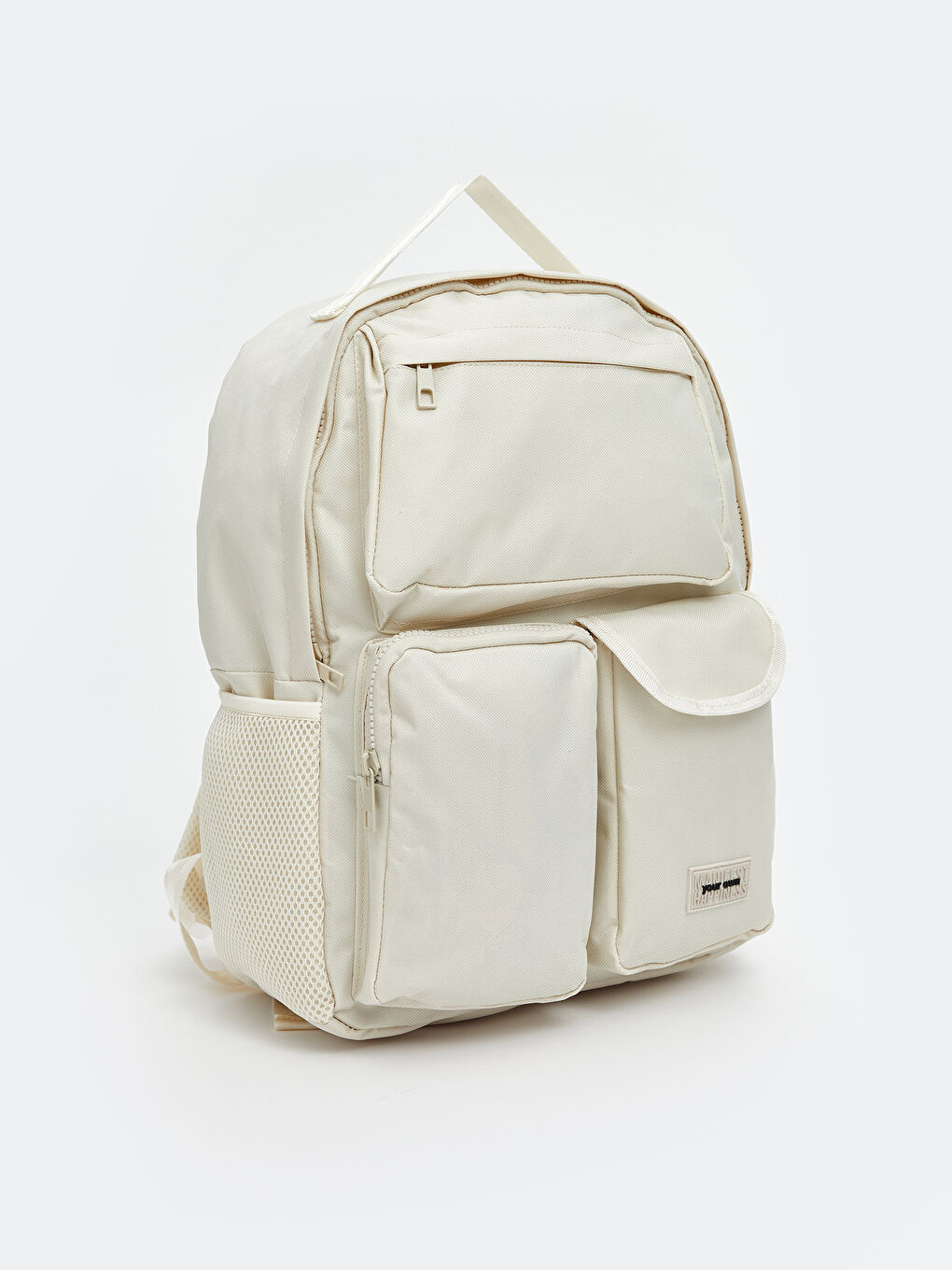 Bej Çok Bölmeli Kadın Sırt Çantası-1