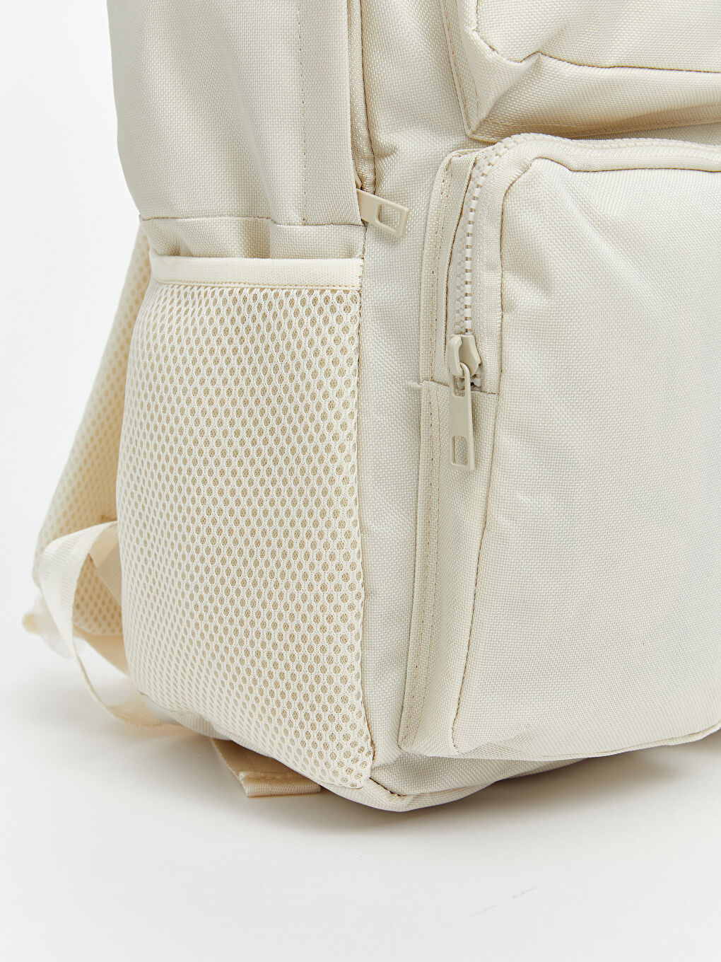 Bej Çok Bölmeli Kadın Sırt Çantası-4