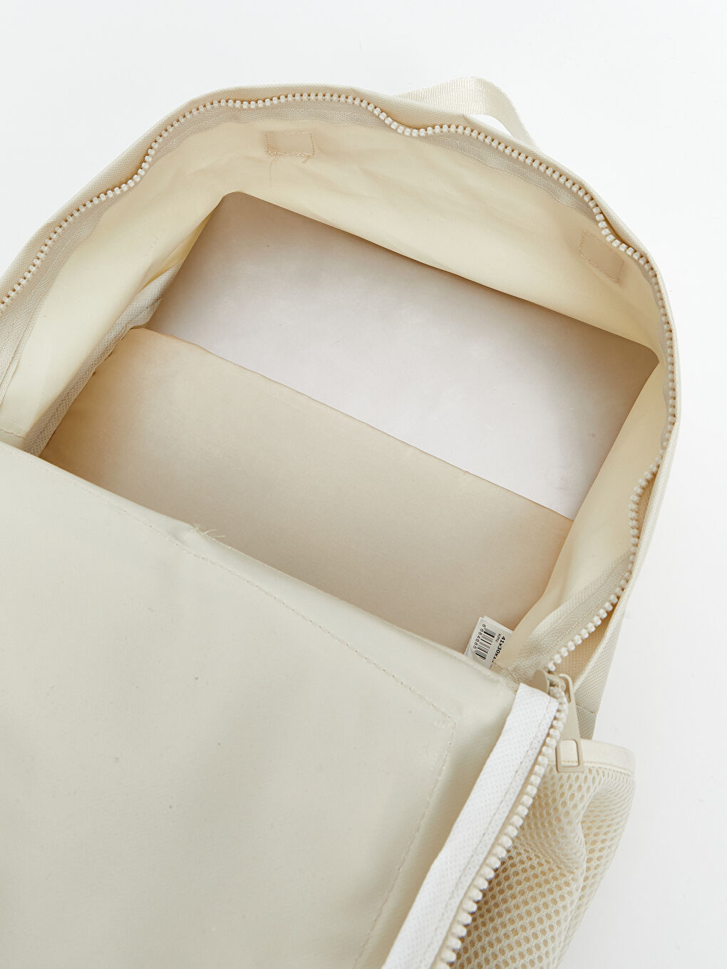 Bej Çok Bölmeli Kadın Sırt Çantası-8