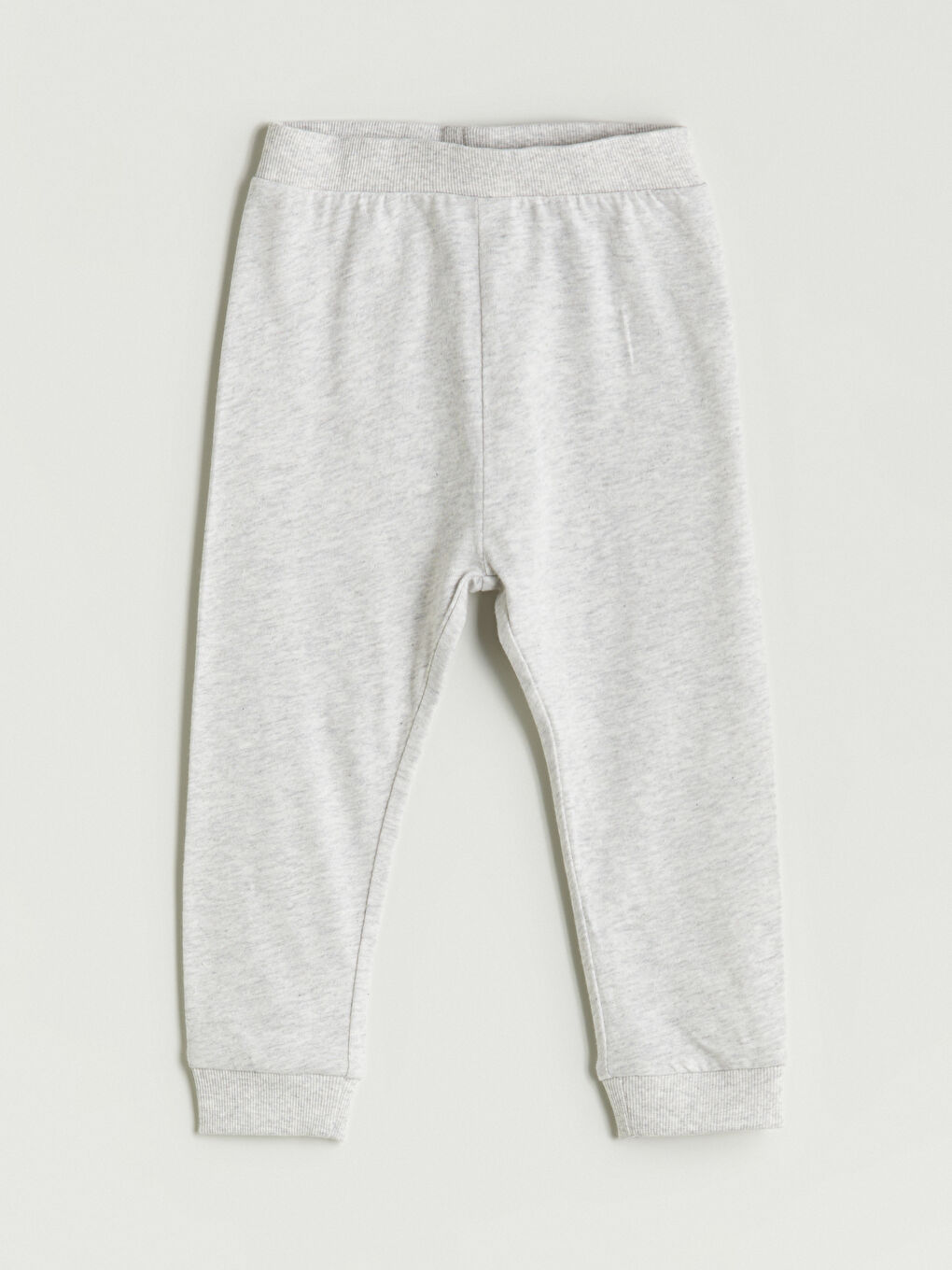 Beyaz Beli Lastikli Basic Erkek Bebek Jogger Eşofman Altı