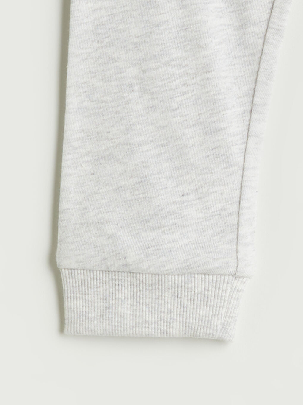 Beyaz Beli Lastikli Basic Erkek Bebek Jogger Eşofman Altı-1