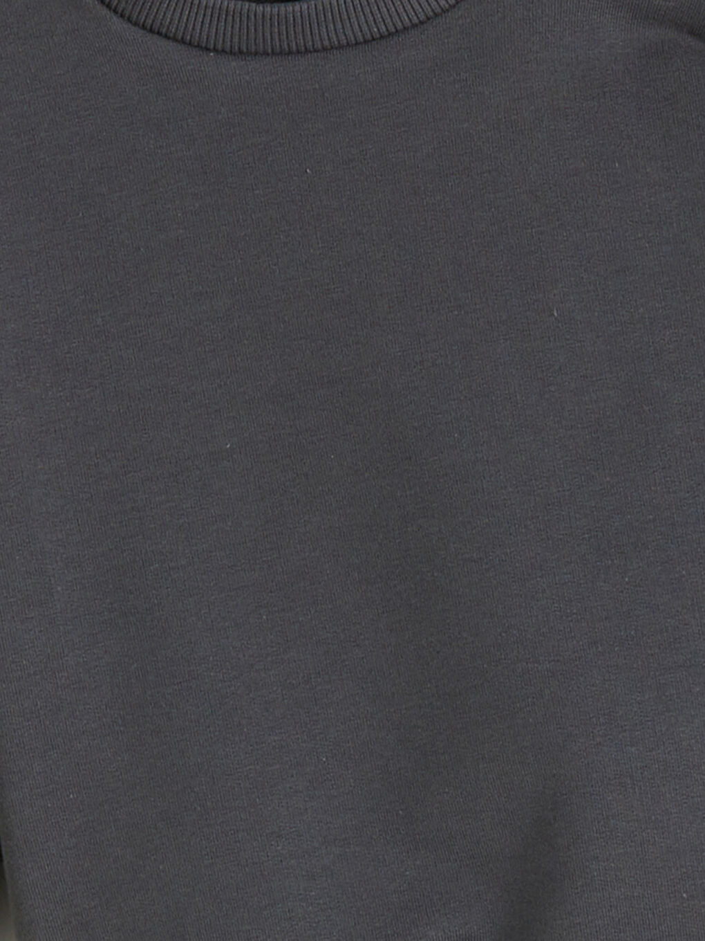 Gri Bisiklet Yaka Erkek Bebek Sweatshirt-3