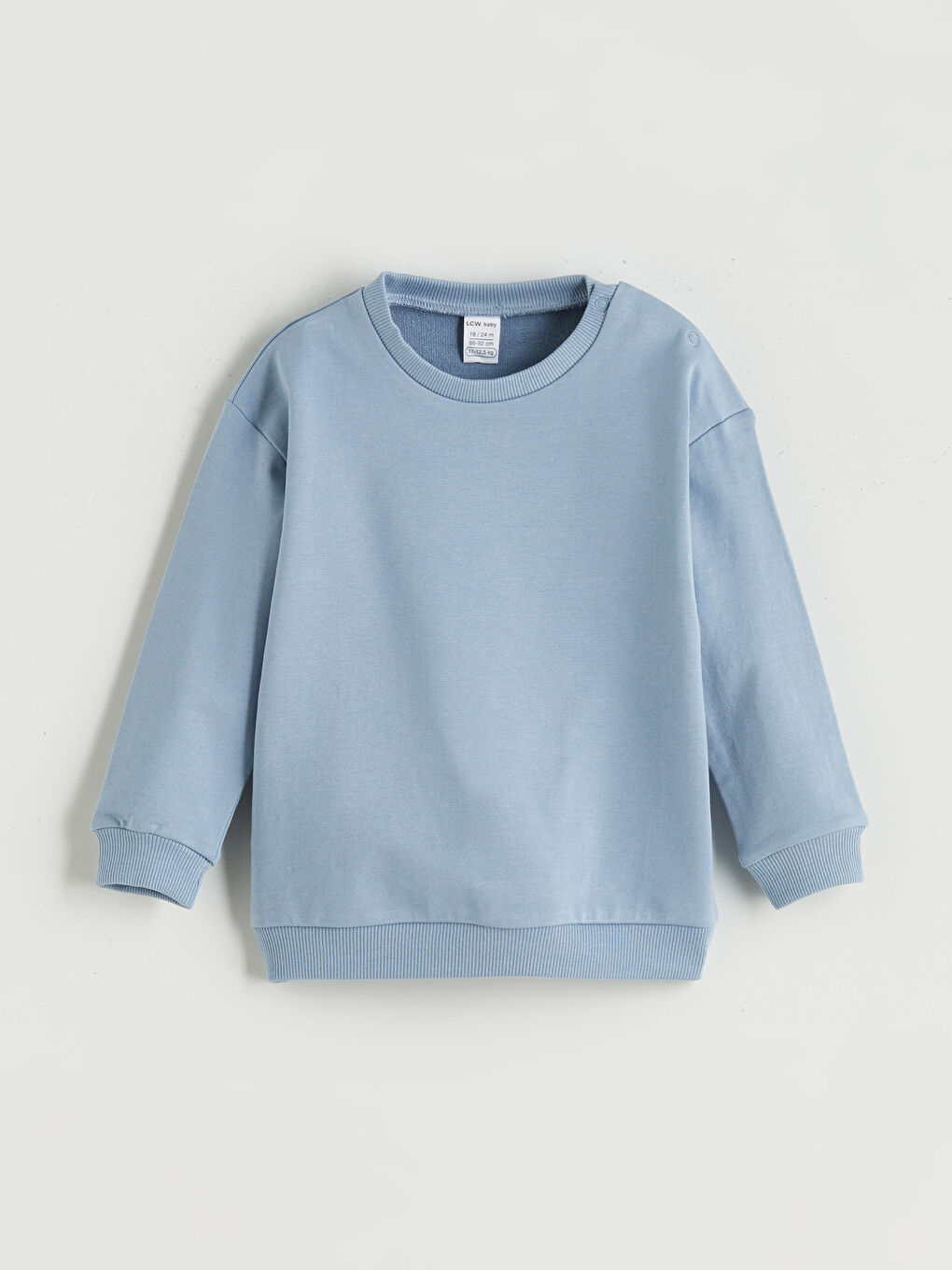 Mavi Bisiklet Yaka Erkek Bebek Sweatshirt